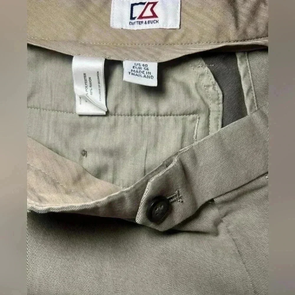 Cutter And Buck Shorts Mens 40 Brown Golf Chino Stretch Athletic